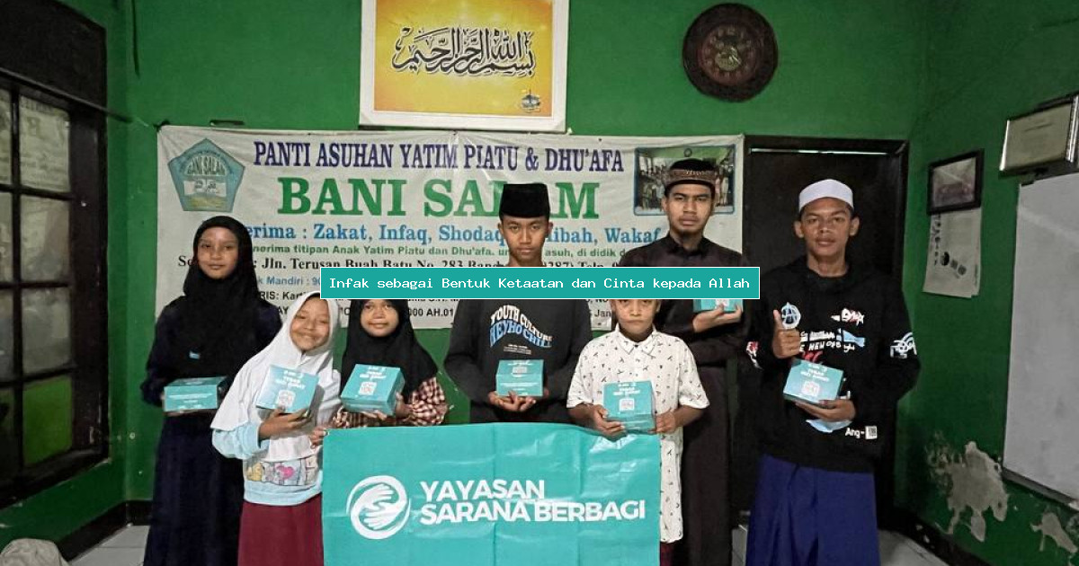 Infak sebagai Bentuk Ketaatan dan Cinta kepada Allah